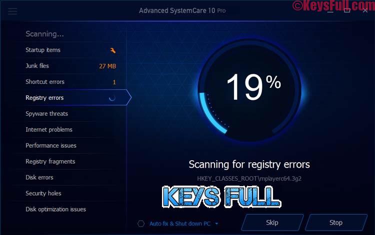 Advanced Systemcare Pro Serial Key 2017